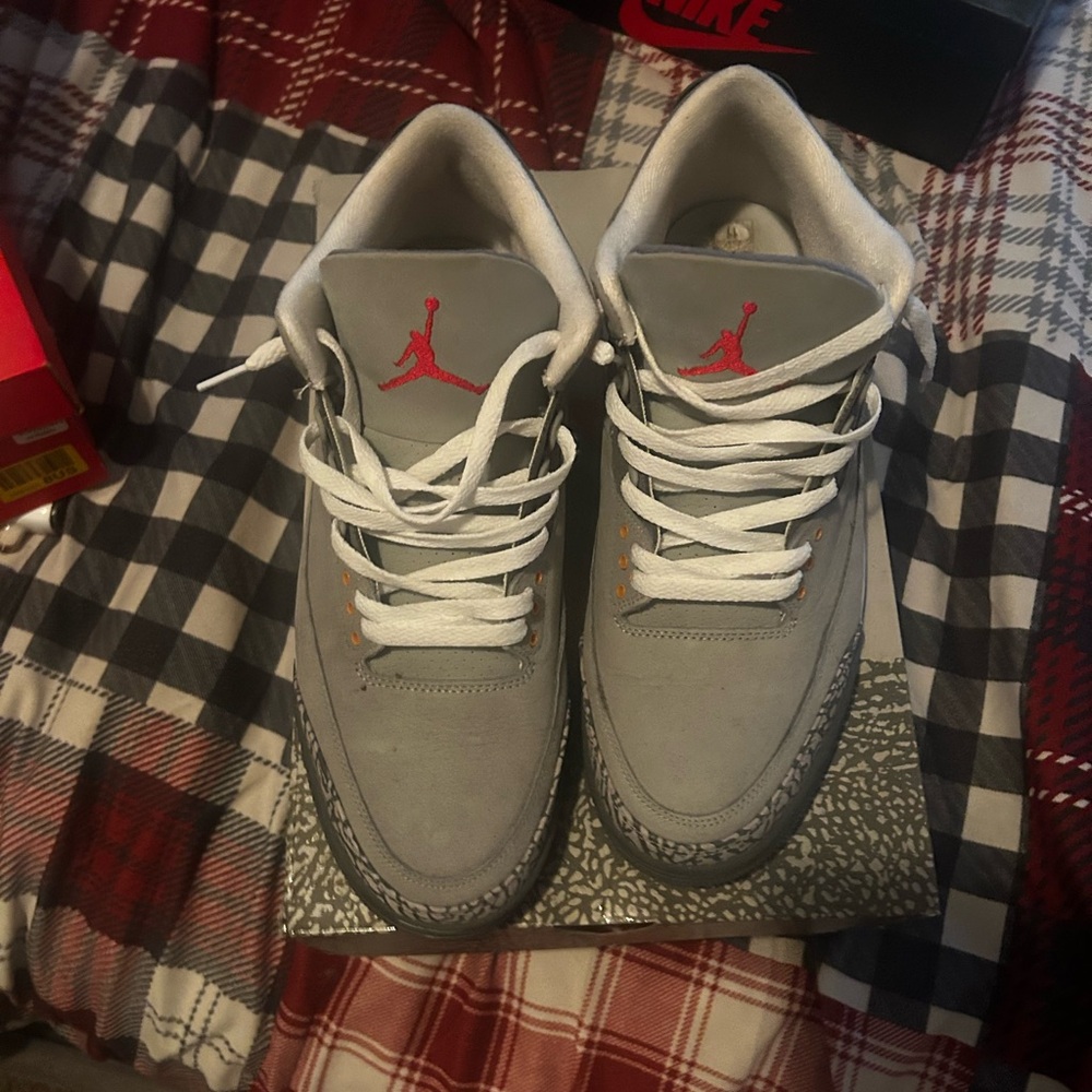 Jordan Gray and Red Sneakers Iconic Design